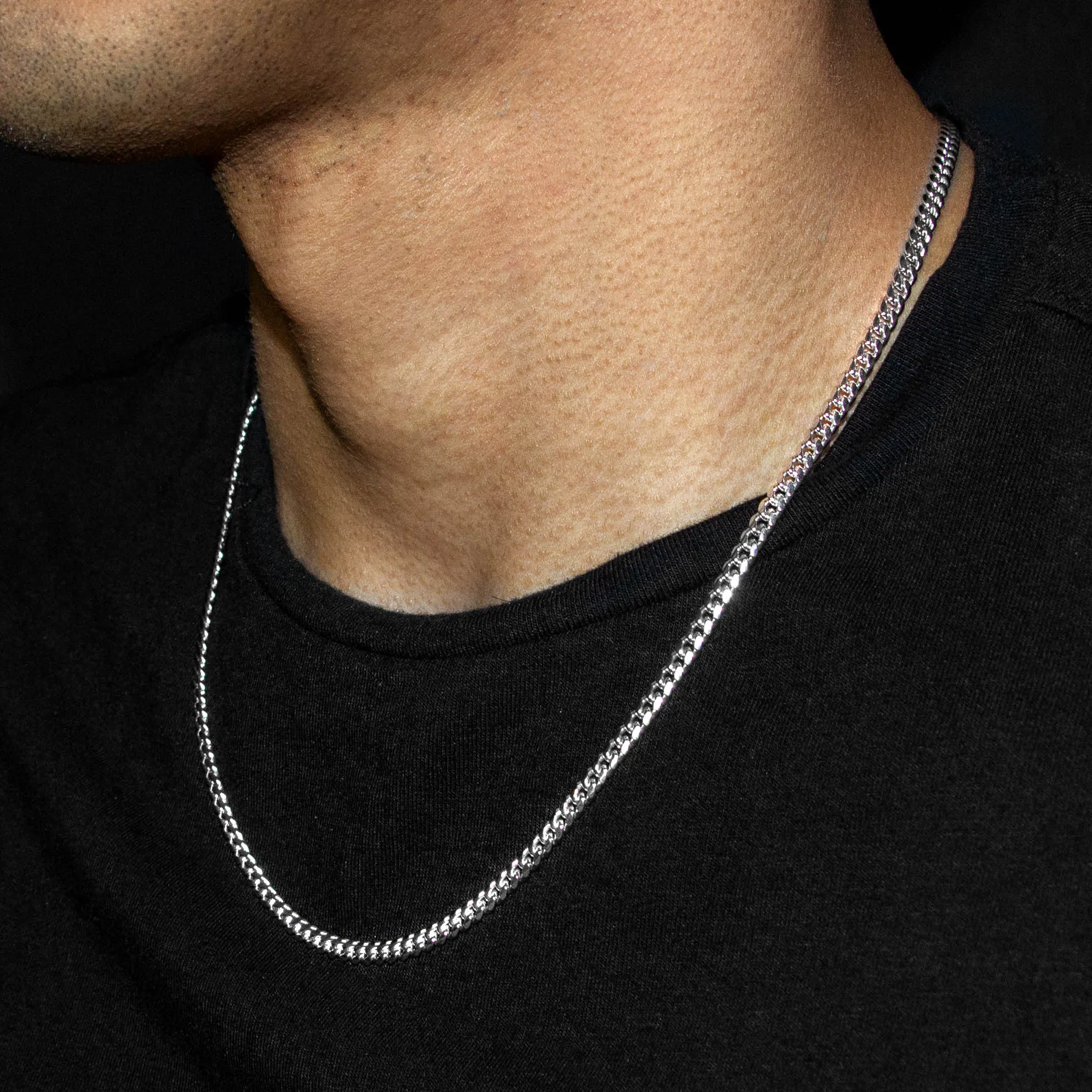 10K White Gold Miami Cuban Necklace / 4 MM