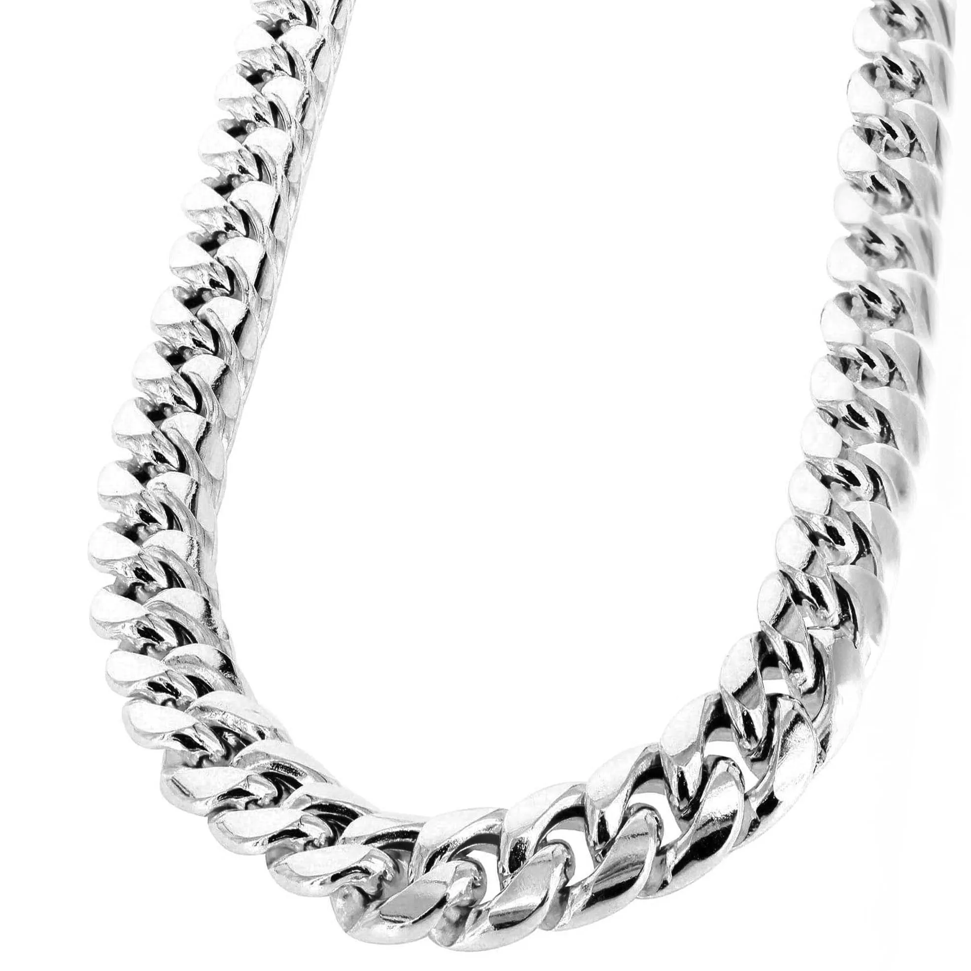 10K White Gold Miami Cuban Necklace / 4 MM