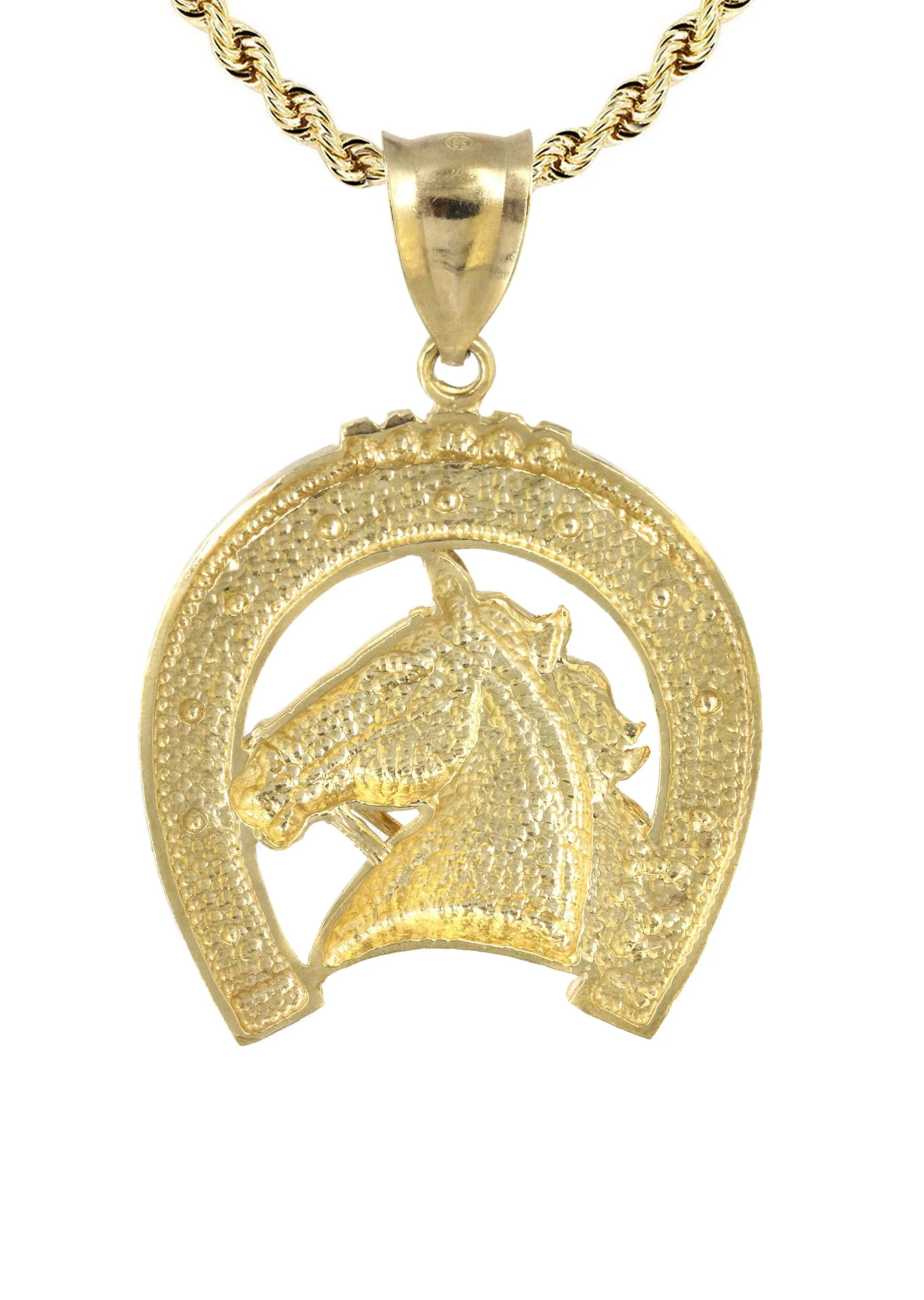 10K Yellow Gold Horse Necklace | Appx. 21.1 Grams