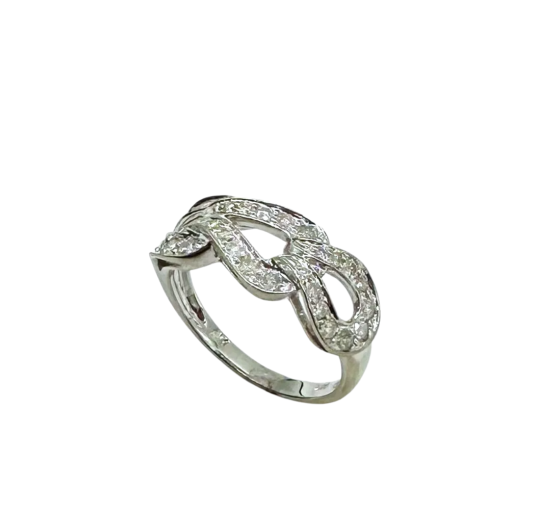 1/2 ctw Diamond Open Link Style Ring