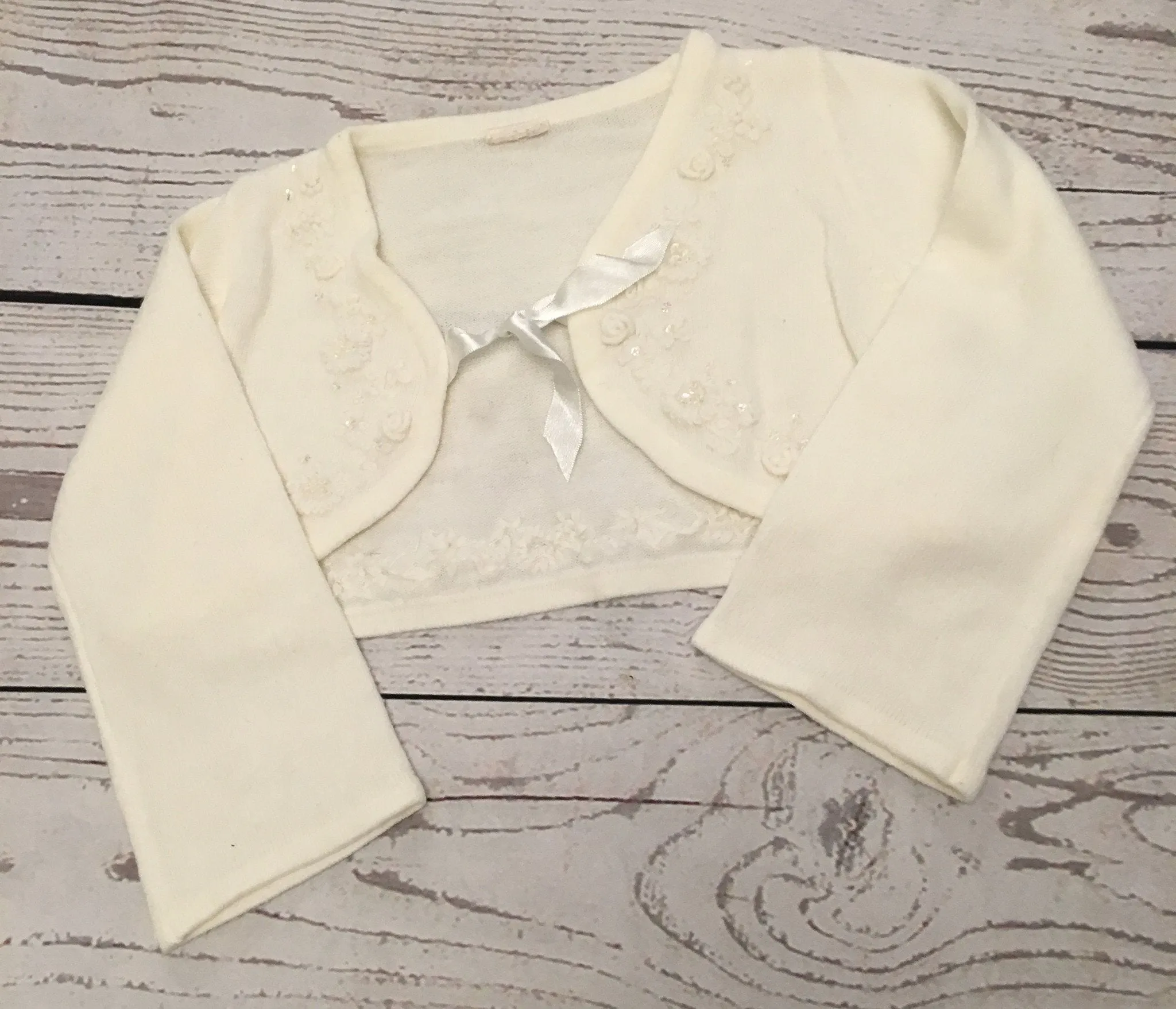 18-24 Months ivory cropped Cardigan