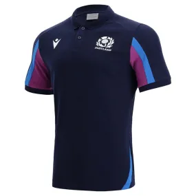 2021-2022 Scotland Official Polycotton Polo Shirt (Navy)