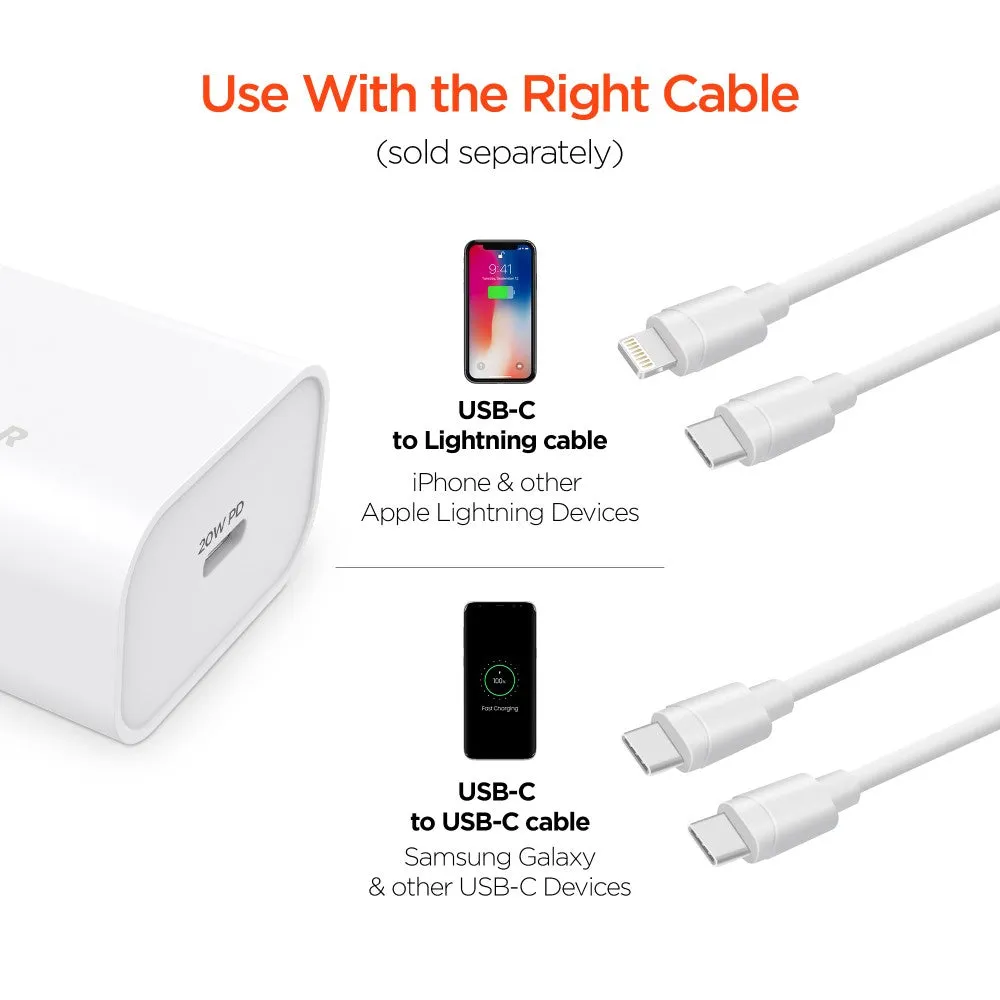 20W USB-C PD Wall Charger | White