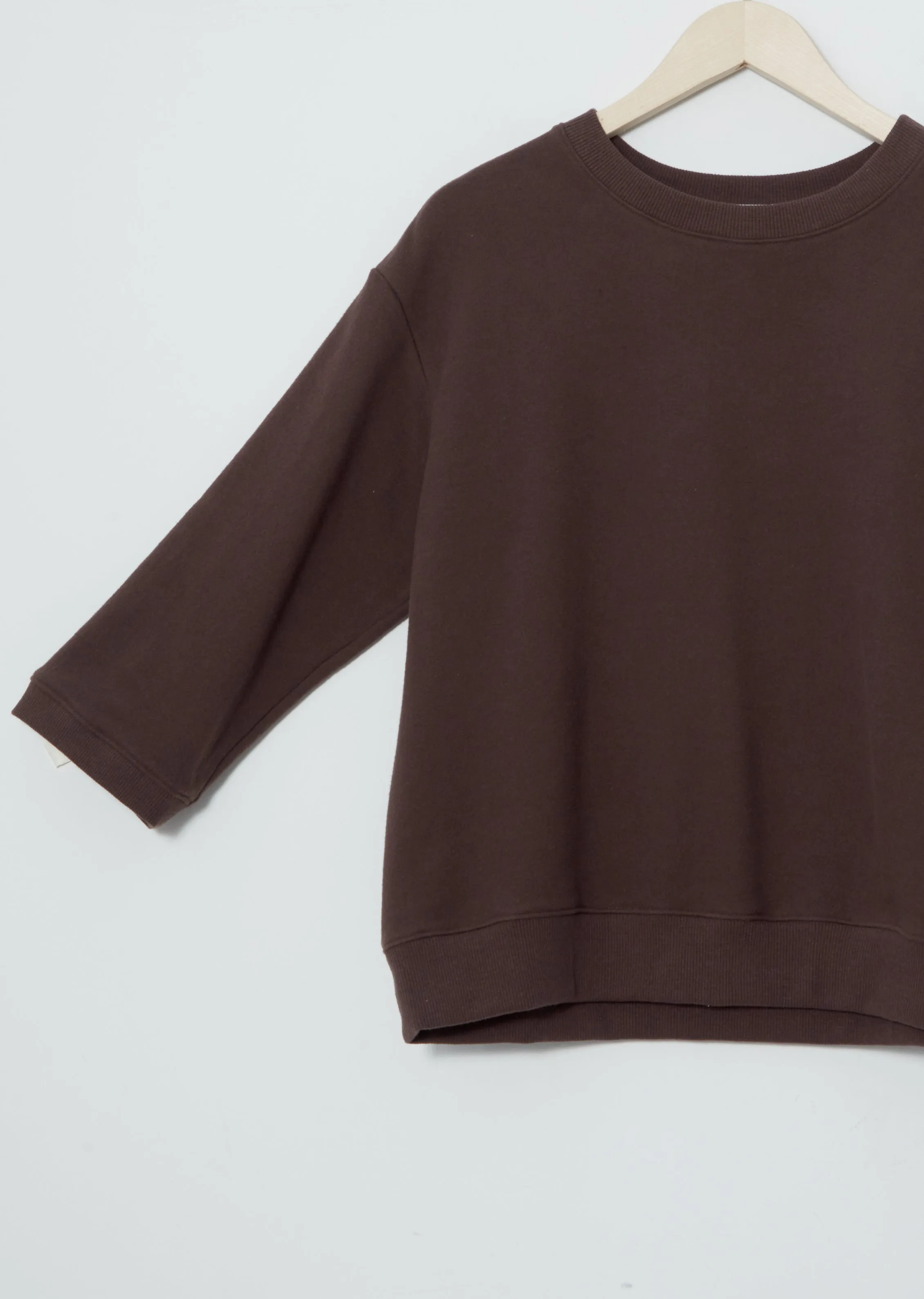 3/4 Sleeve Sweatshirt — Chocolate