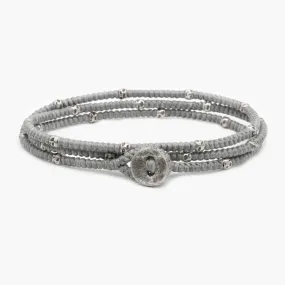 3mm Triple Wrap "Kamasan" Braided Bracelet (Grey)