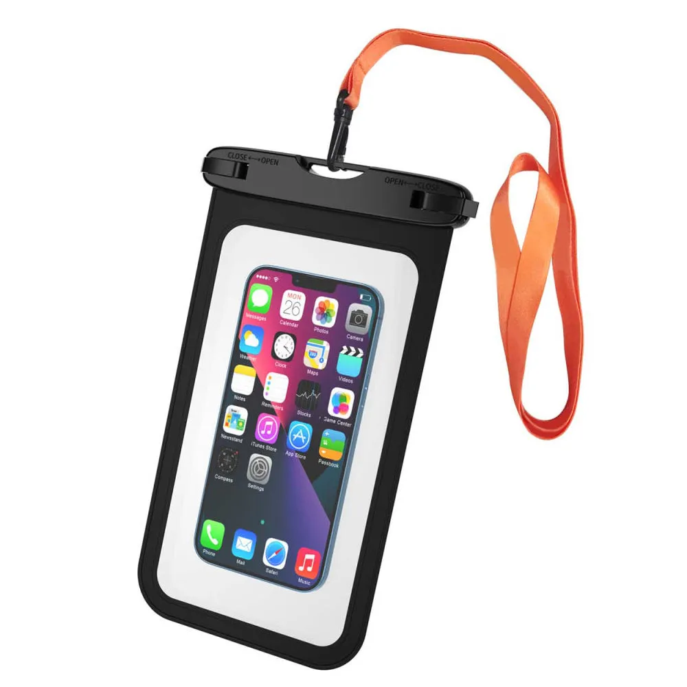 4smarts Universal Waterproof Active Pro Stark Case - Sort / Gennemsigtig (Maks. Mobil: 12 x 22,5 x 2 cm)