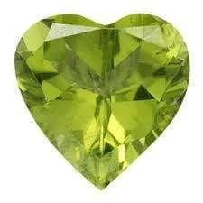 6MM HEART  PERIDOT  LOOSE GEMSTONE