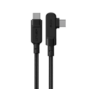 Acefast USB-C til USB-C Vinklet Kabel PD 2m (5A/100W) - Sort