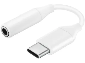 Adaptador para auriculares - Samsung USB-C a Jack 3.5mm, Blanco