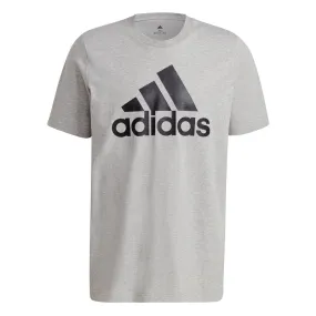 adidas Essentials Big Logo Tee - Mens - Medium Grey Heather/Black