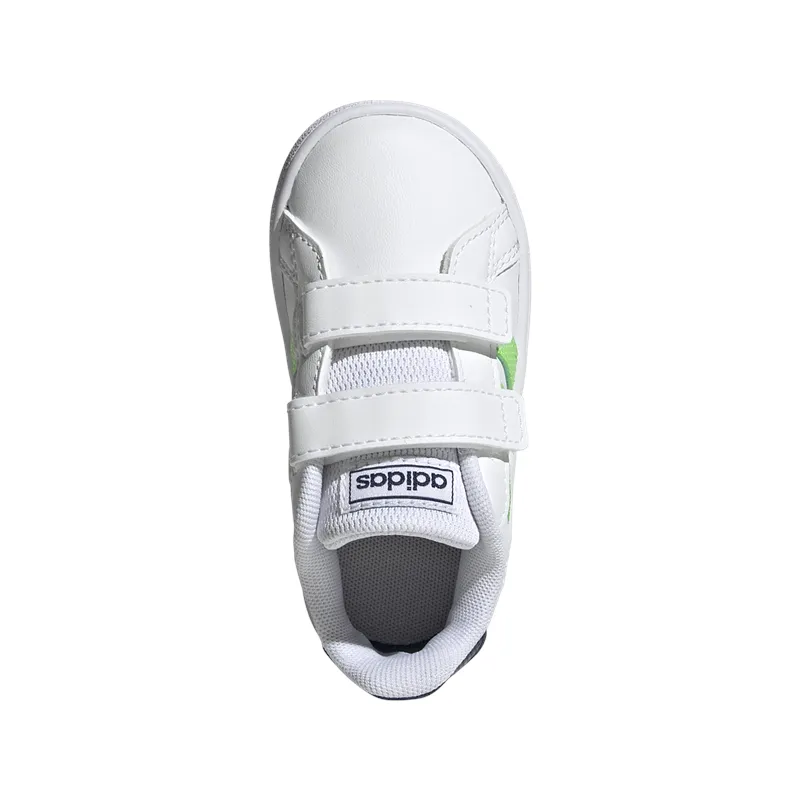 adidas Grand Court CF Infant Trainers - Boys - White/Green/Blue