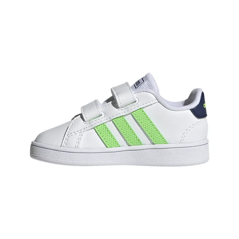 adidas Grand Court CF Infant Trainers - Boys - White/Green/Blue