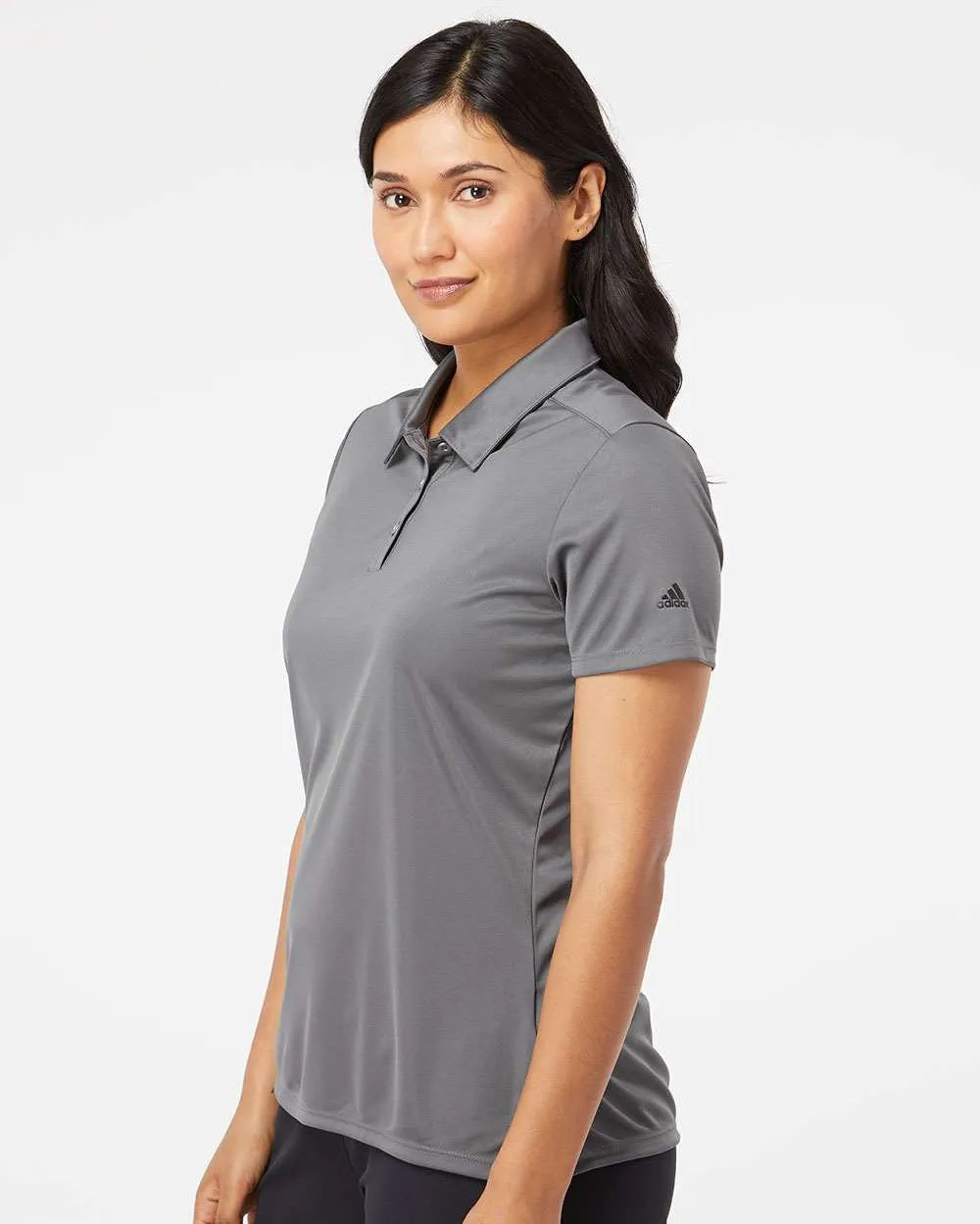 Adidas Ladies 3-Stripes Shoulder Polo