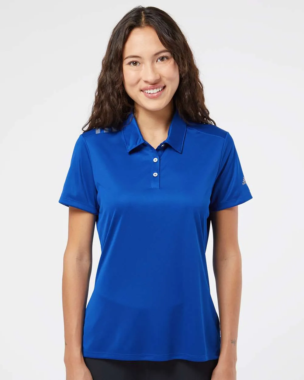 Adidas Ladies 3-Stripes Shoulder Polo