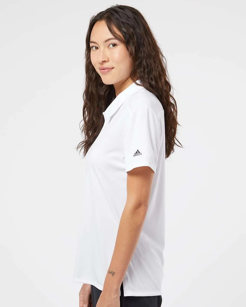 Adidas Ladies 3-Stripes Shoulder Polo