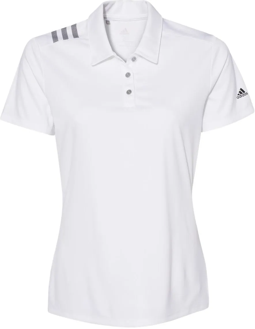 Adidas Ladies 3-Stripes Shoulder Polo