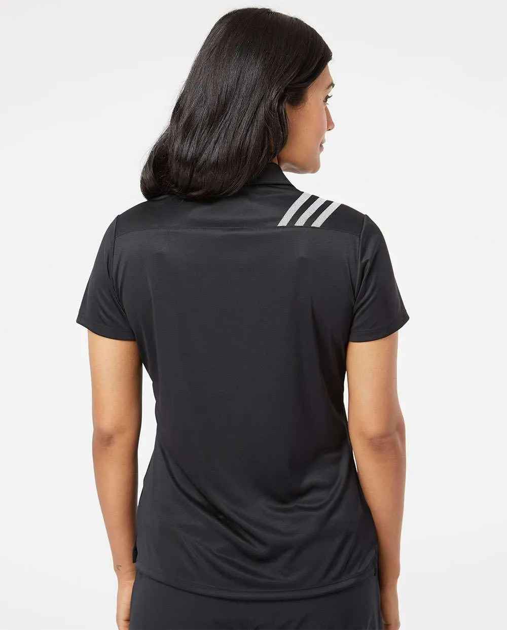 Adidas Ladies 3-Stripes Shoulder Polo