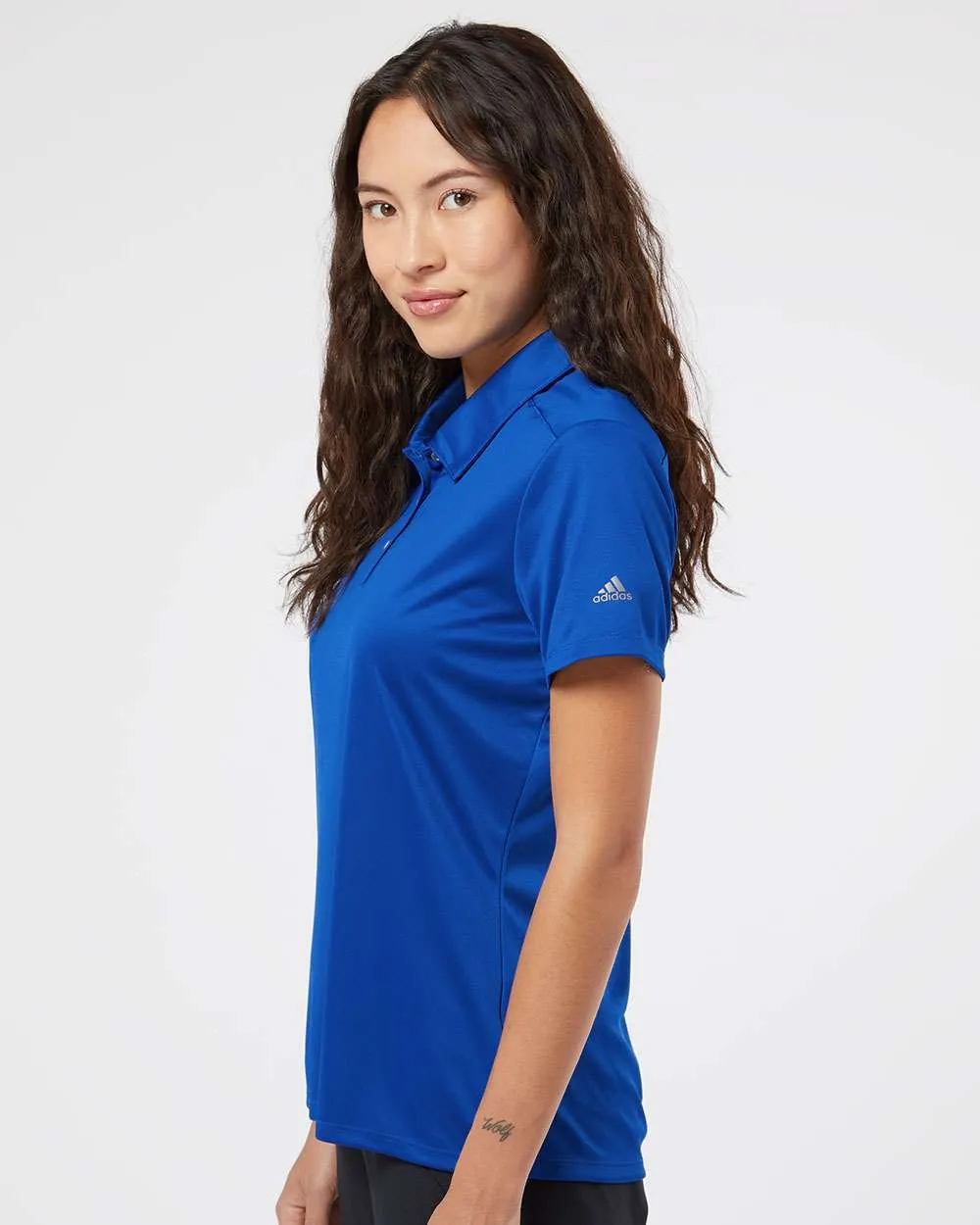 Adidas Ladies 3-Stripes Shoulder Polo