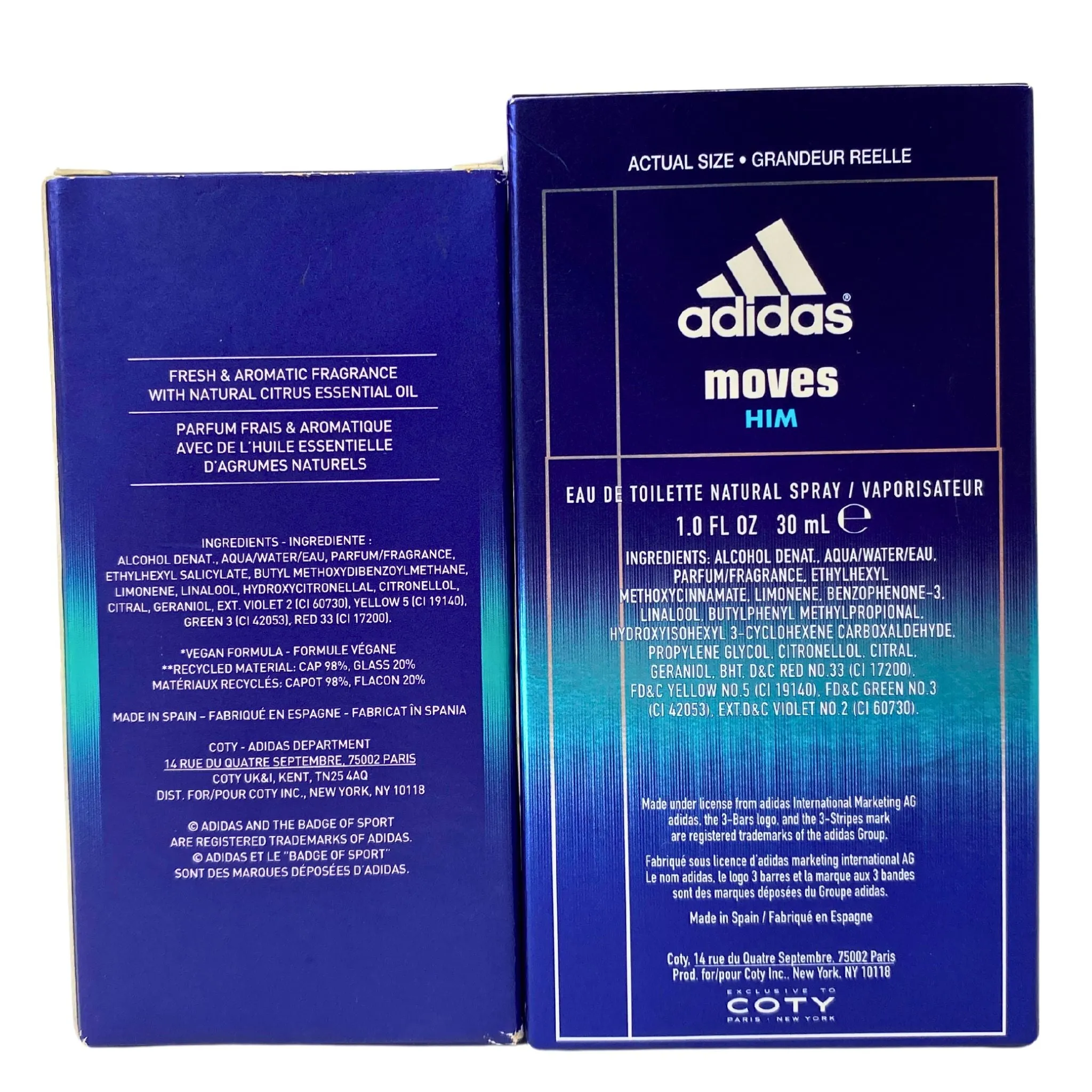 Adidas Moves Him Eau De Toilette Natural Spray 1OZ (80 Pcs Lot)