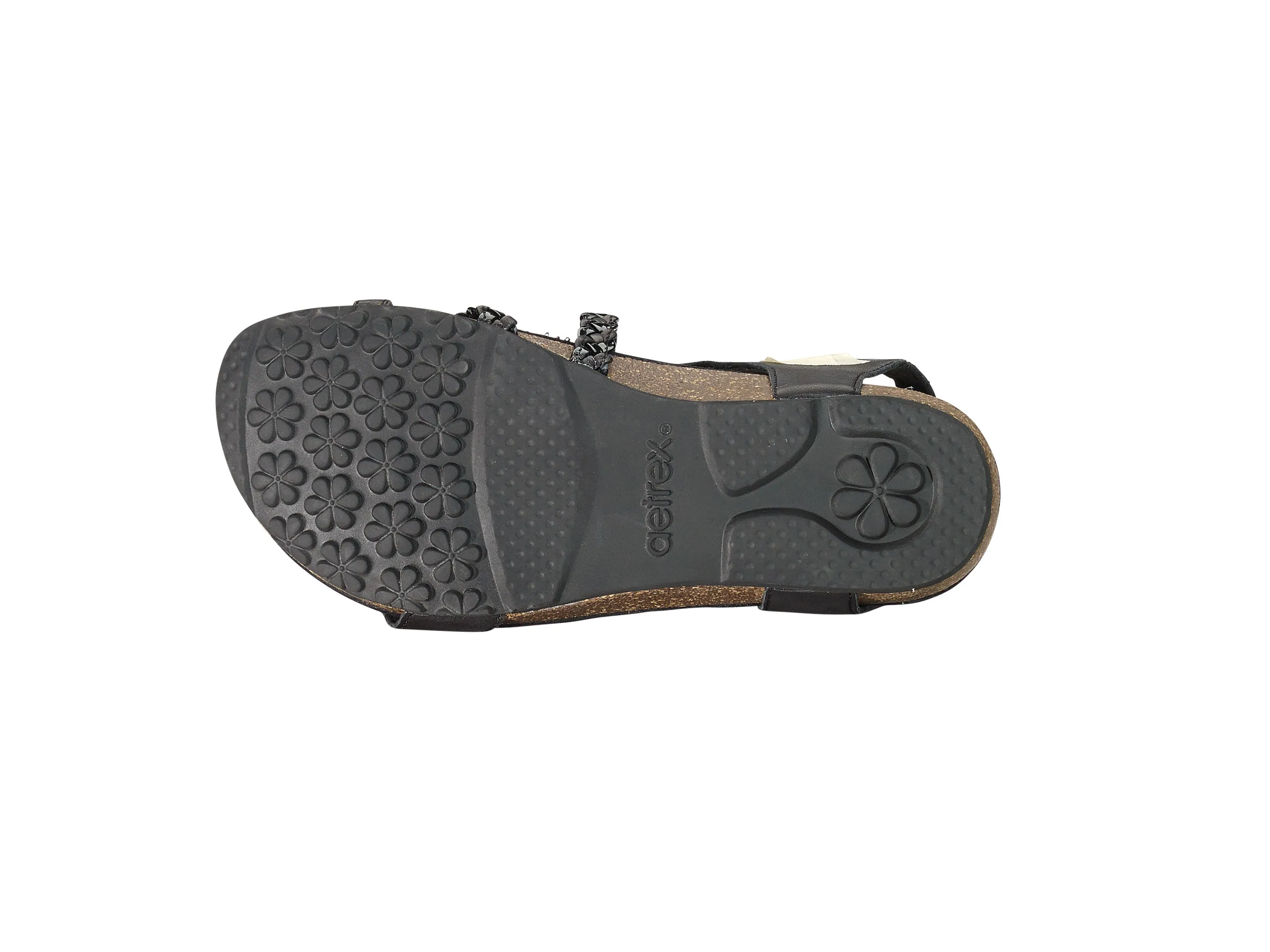 Aetrex Jillian Quarter Strap Black Women's