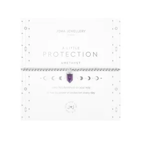 Affirmation Crystal 'Protection' Bracelet | Silver Plated with Amethyst