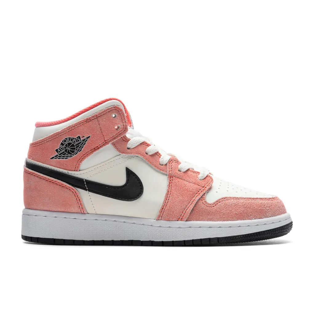 Air Jordan 1 Mid SE (GS) - Team Orange/Black/Sail