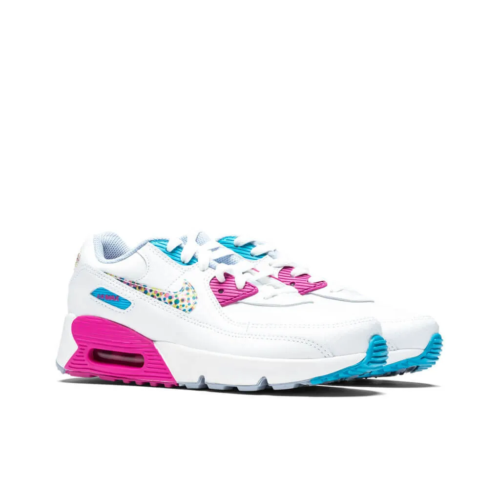 Air Max 90 LTR SE (PS) - White/Multi/Active Fuchsia