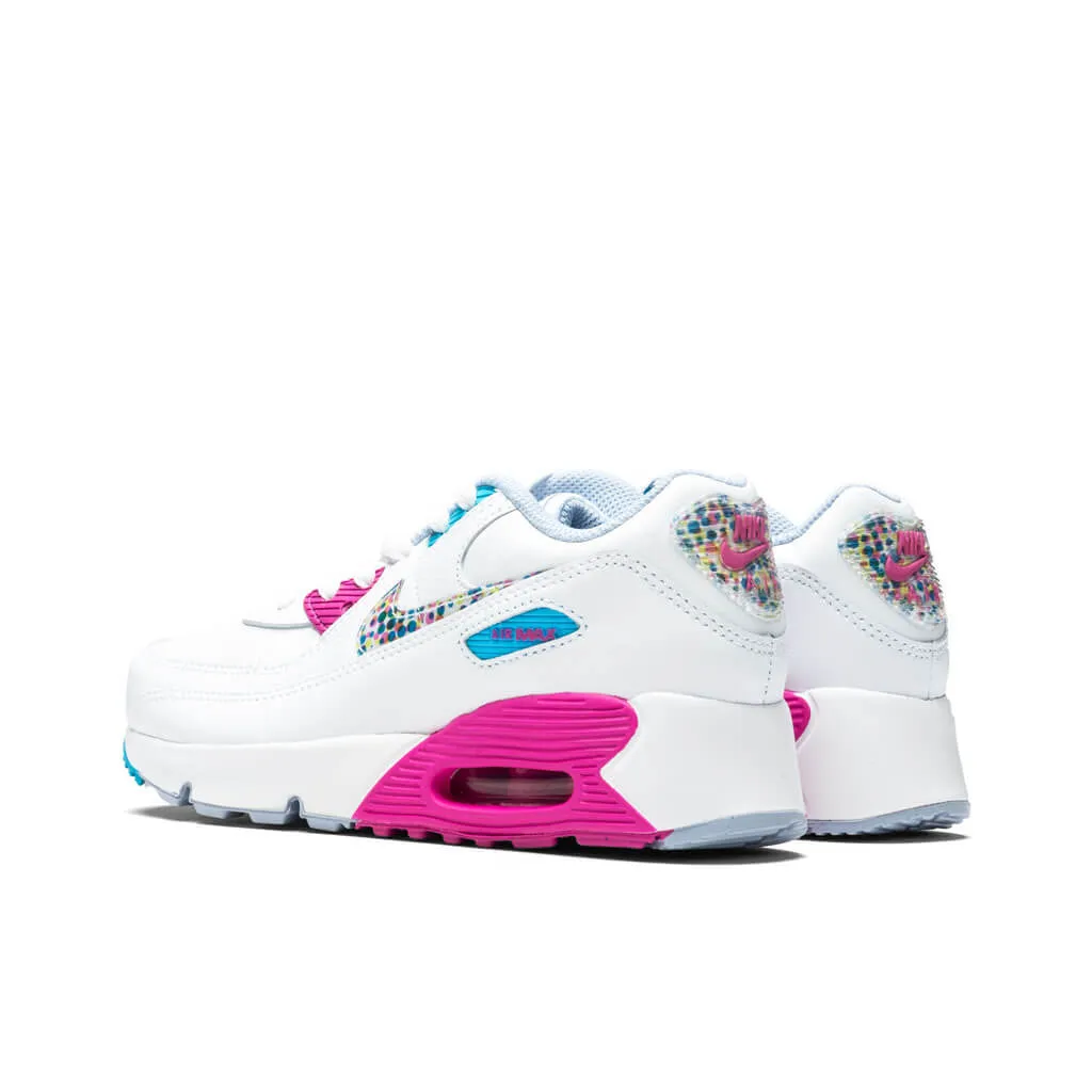 Air Max 90 LTR SE (PS) - White/Multi/Active Fuchsia