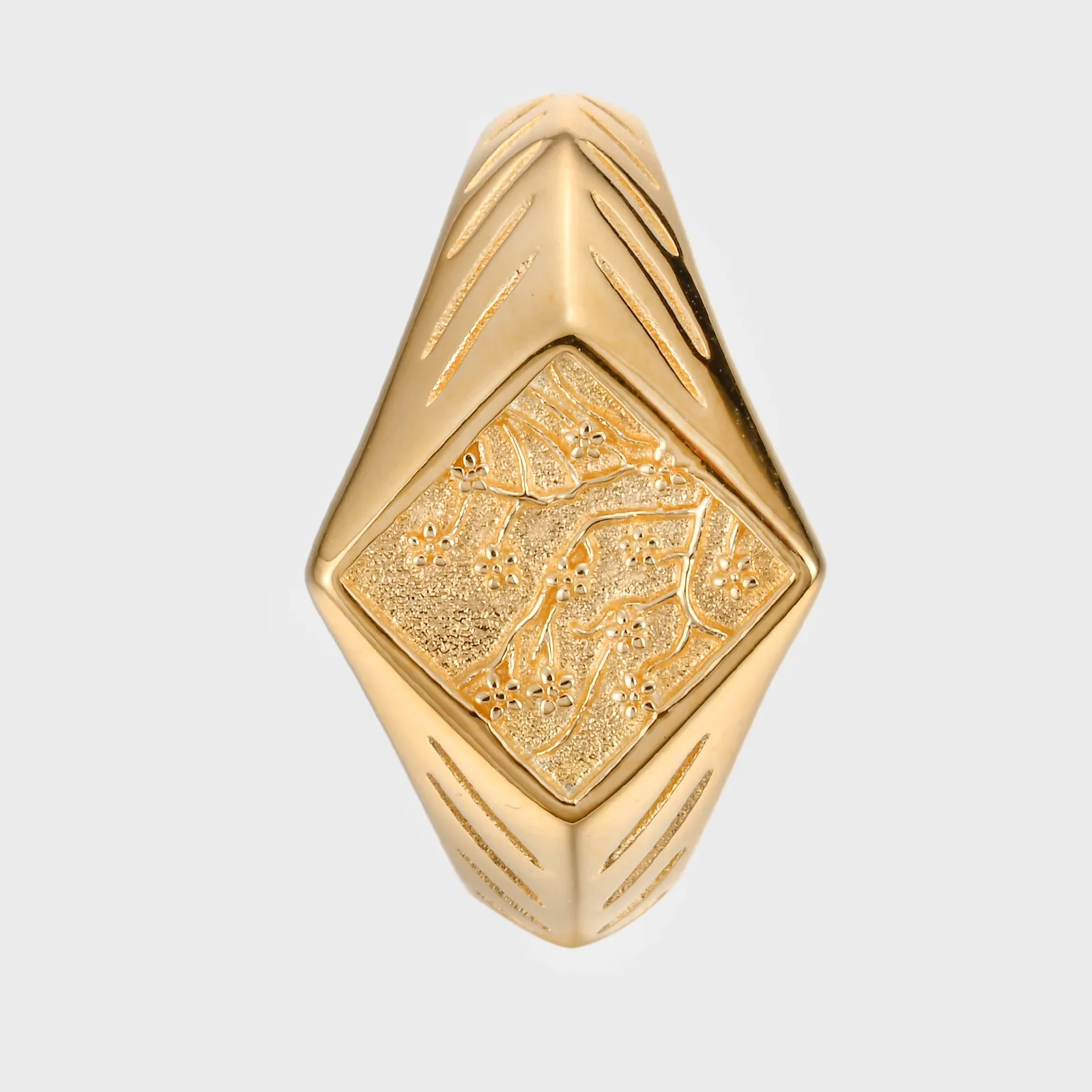 Almond Blossom - Gold Rhombus Ring