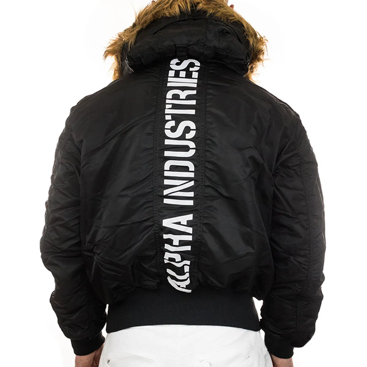 Alpha Industries Inc 45P Hooded Custom Bomber Jacke 113145-285 - schwarz-reflektierend