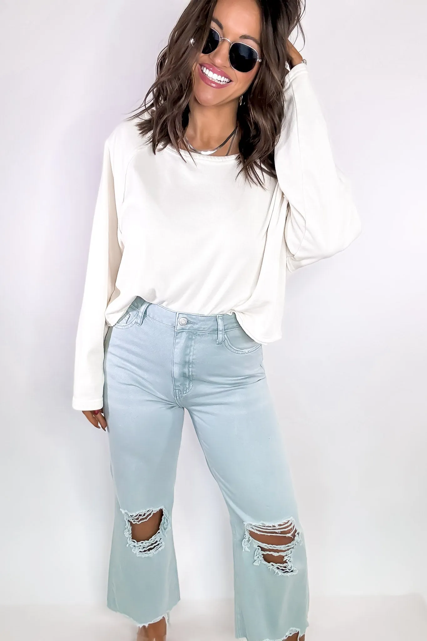 Always On-Trend Cream Raglan Sleeve Oversized Sweatshirt