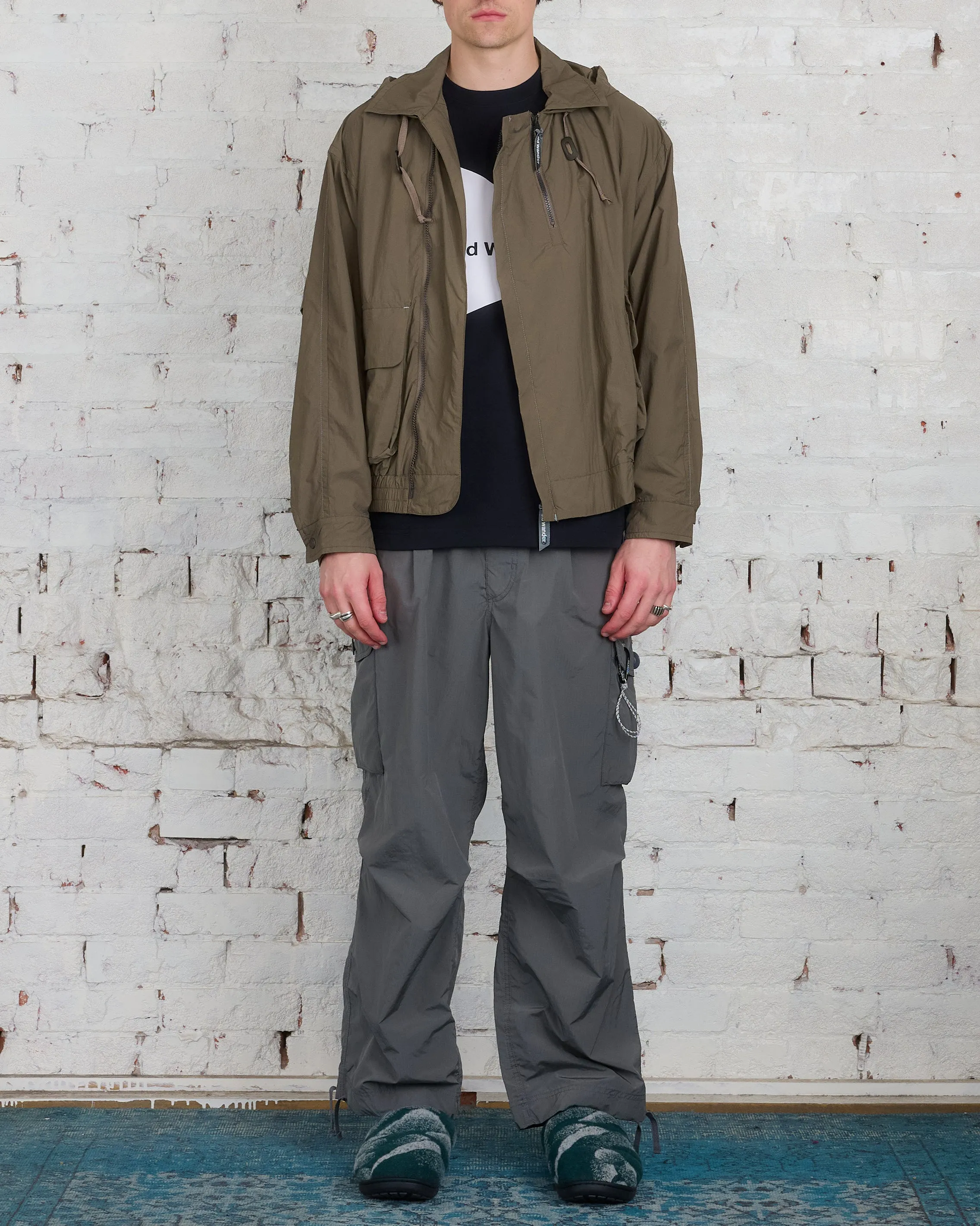 and wander Water Repellent Light Jacket Khaki