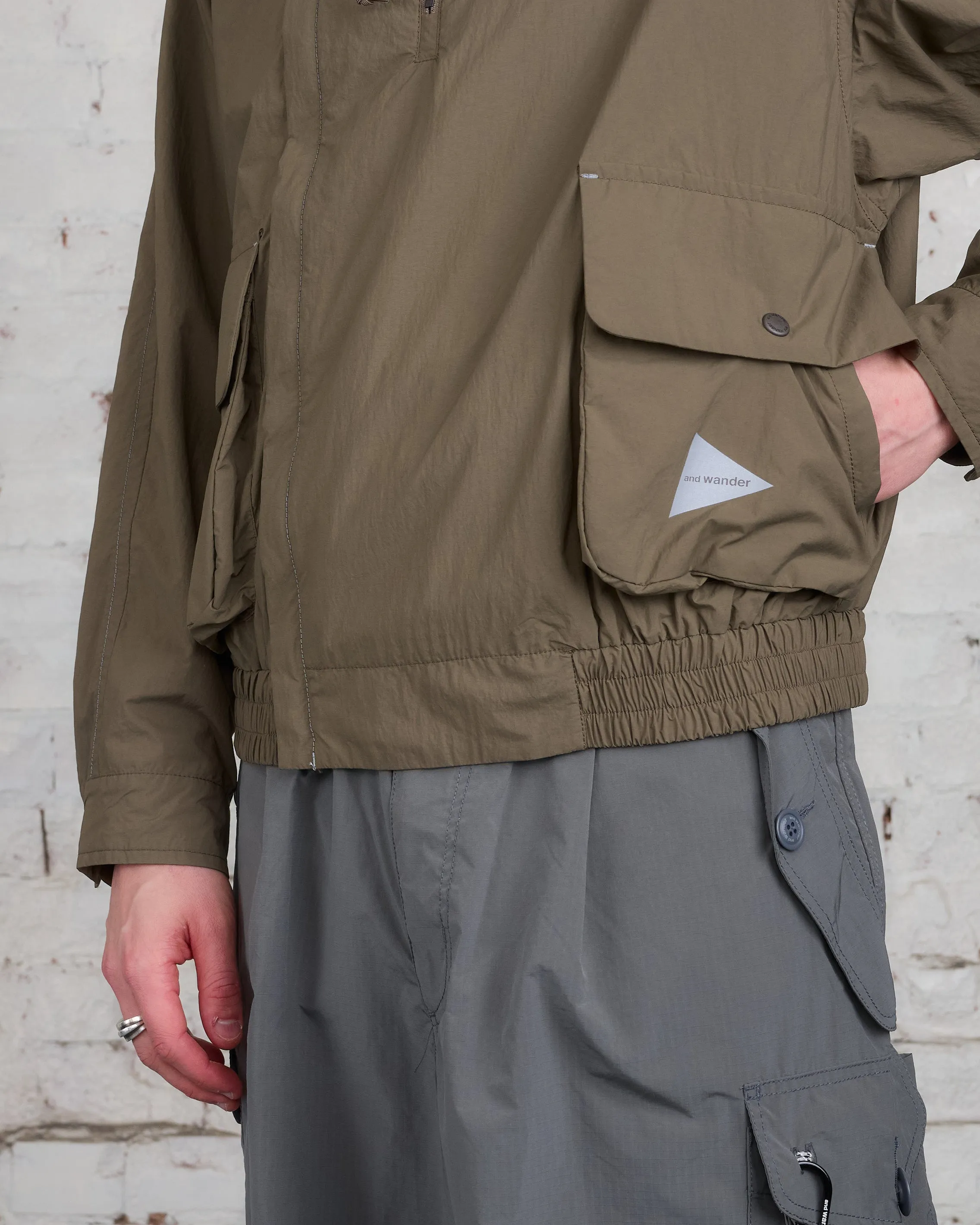 and wander Water Repellent Light Jacket Khaki