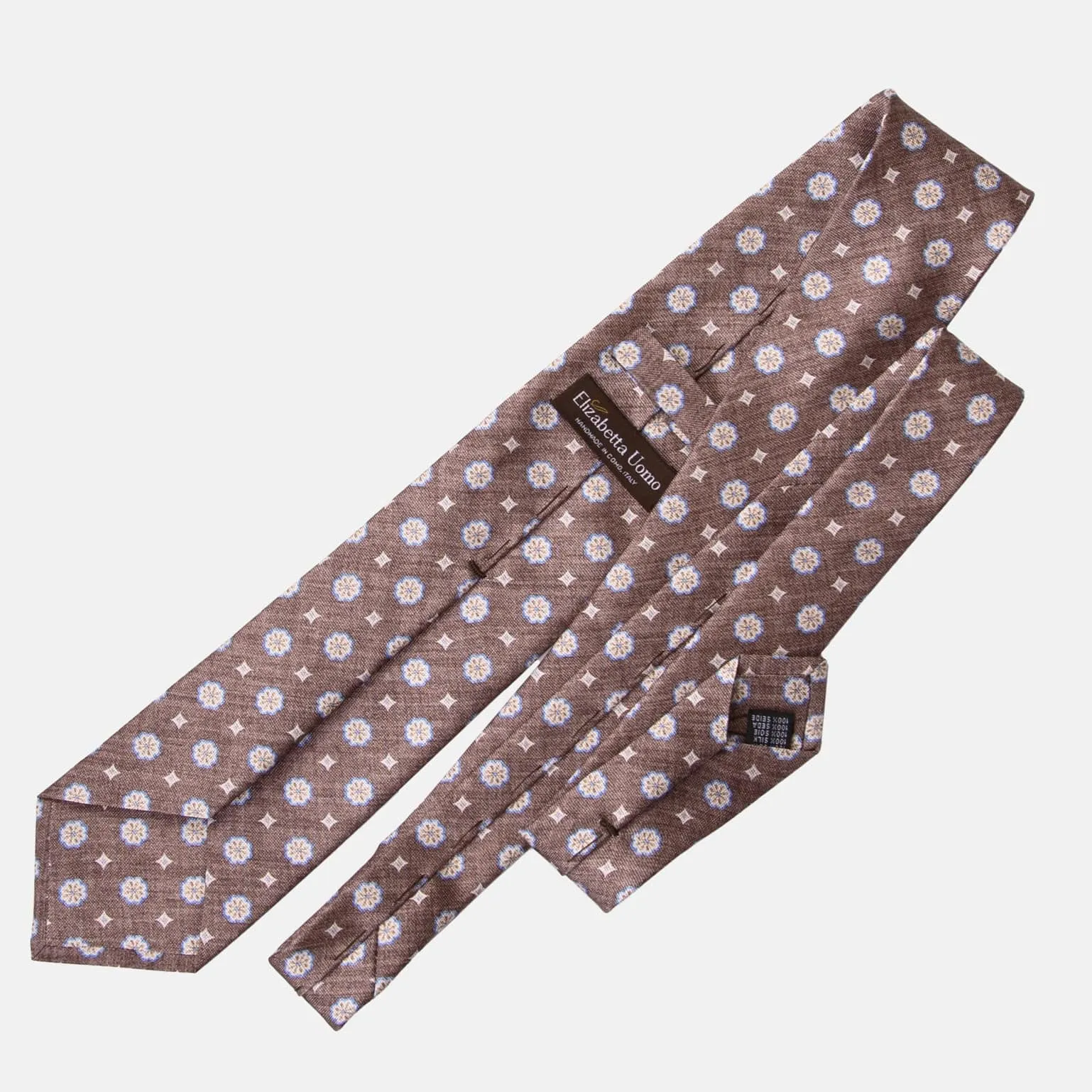 Antinori - Printed Silk Tie - Brown