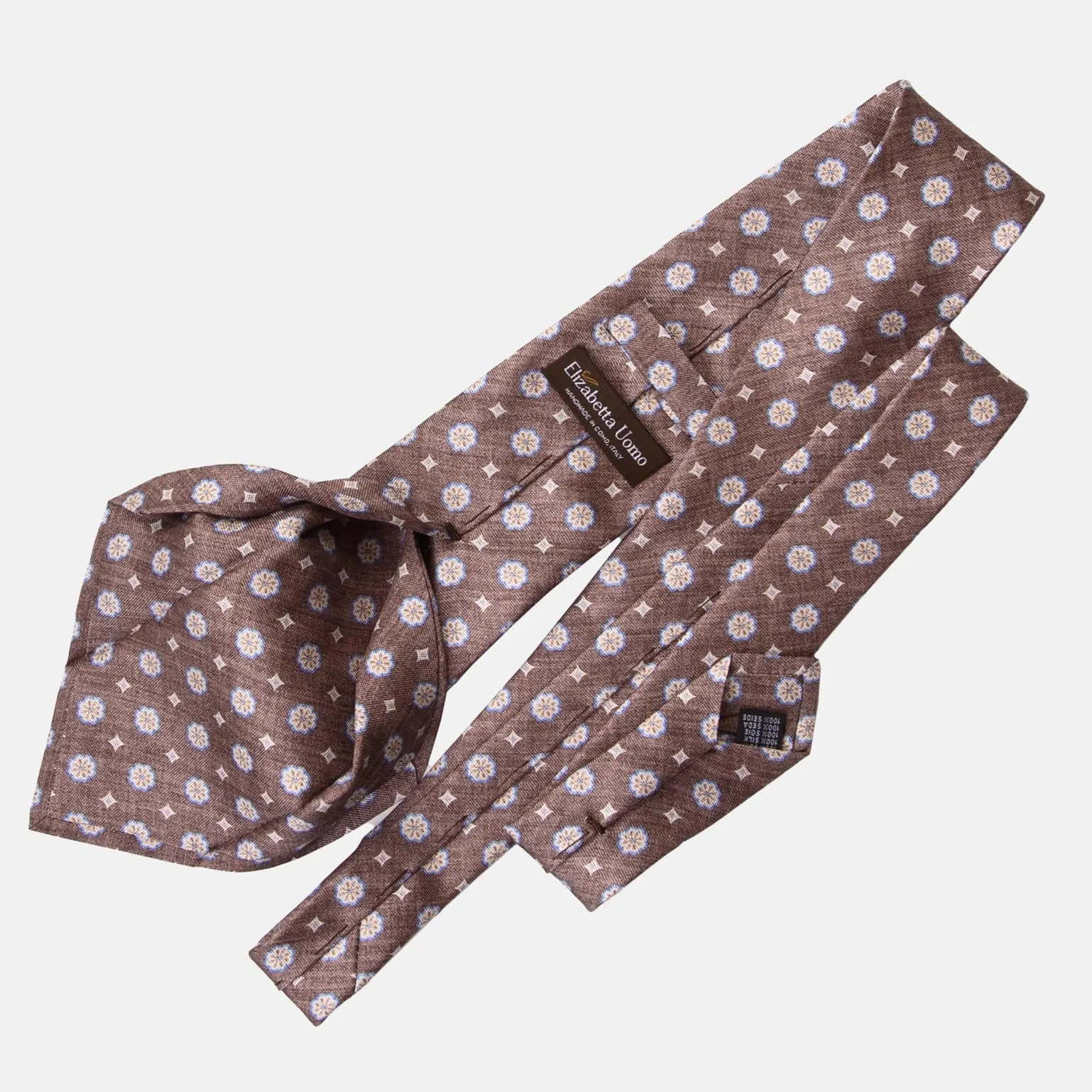 Antinori - Printed Silk Tie - Brown