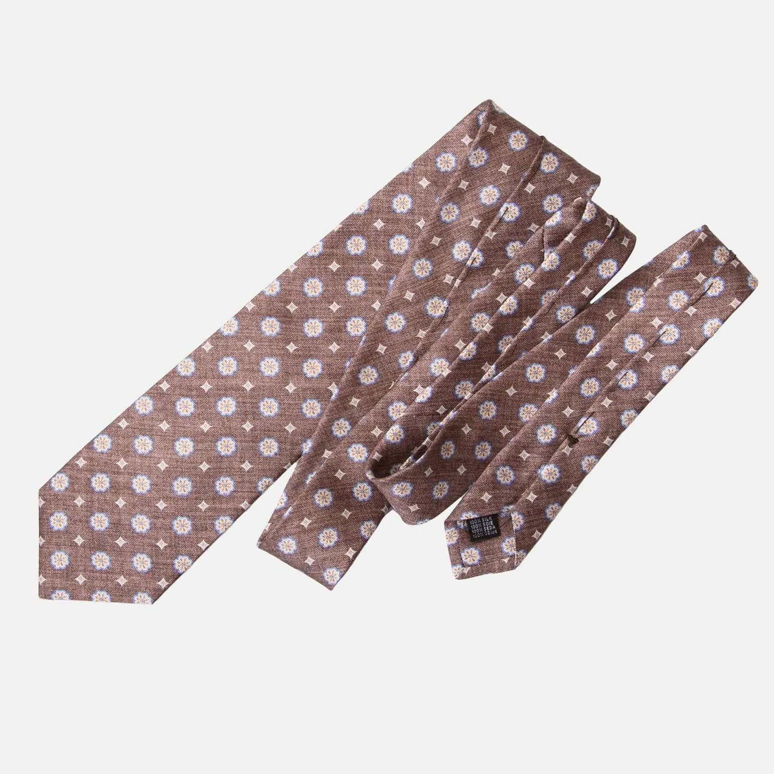 Antinori - Printed Silk Tie - Brown