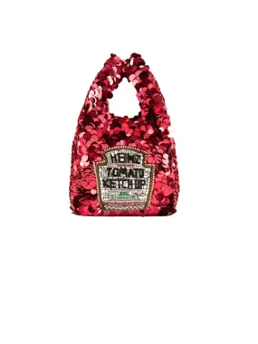 Anya Brands Mini Tote Ketchup in Red Sequins