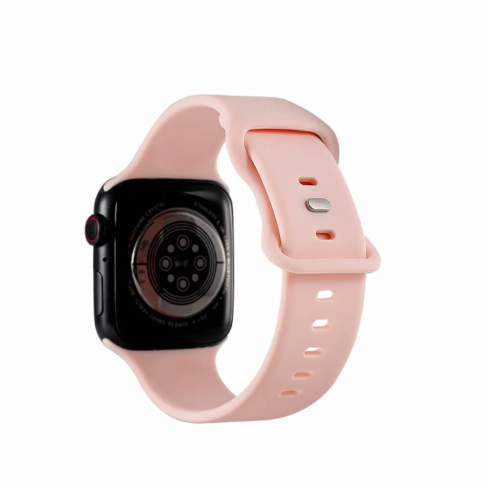 Apple Watch (38/40/SE/41MM) GEAR Silikone Watcharmbånd - Lyserød