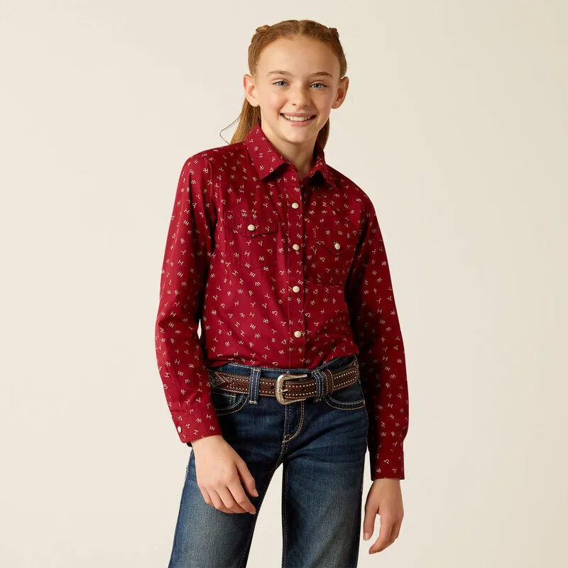 Ariat Girl's Red Ranch Shirt