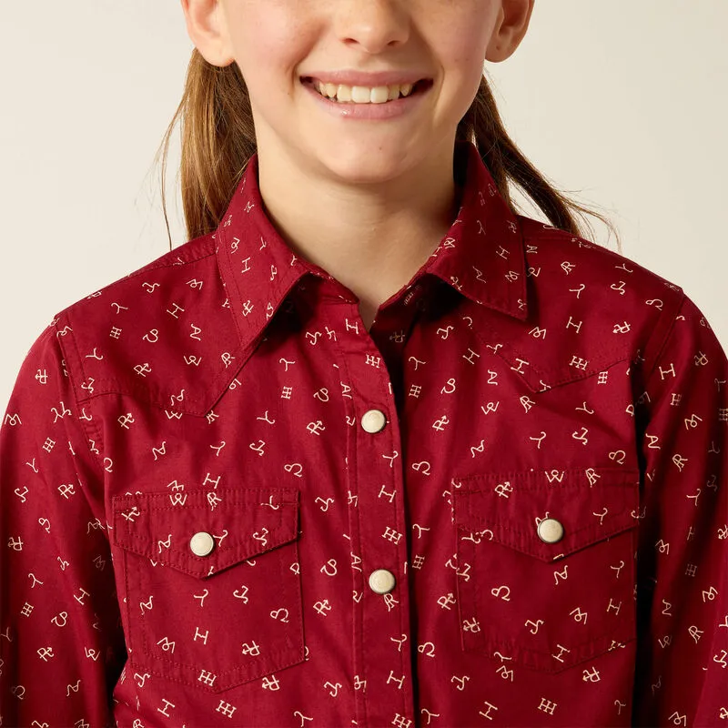 Ariat Girl's Red Ranch Shirt