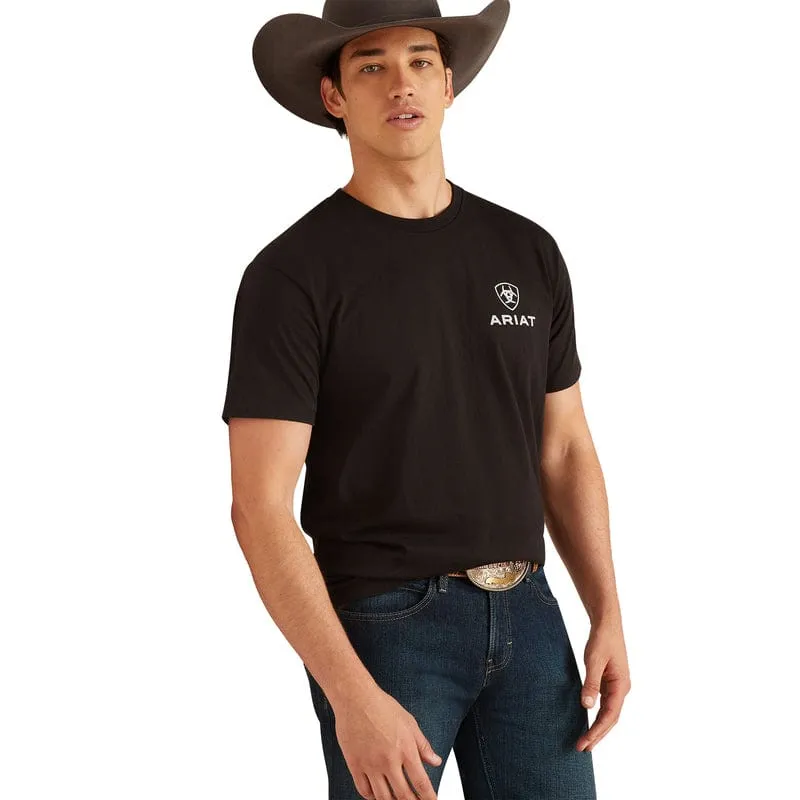 Ariat Men's Black Sugar Flag Short Sleeve T-Shirt 10047886