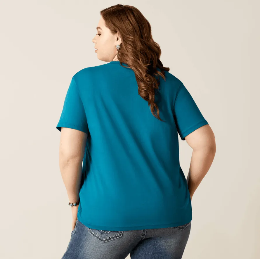 Ariat Women's Deep Lagoon Heartland Tee 10046317