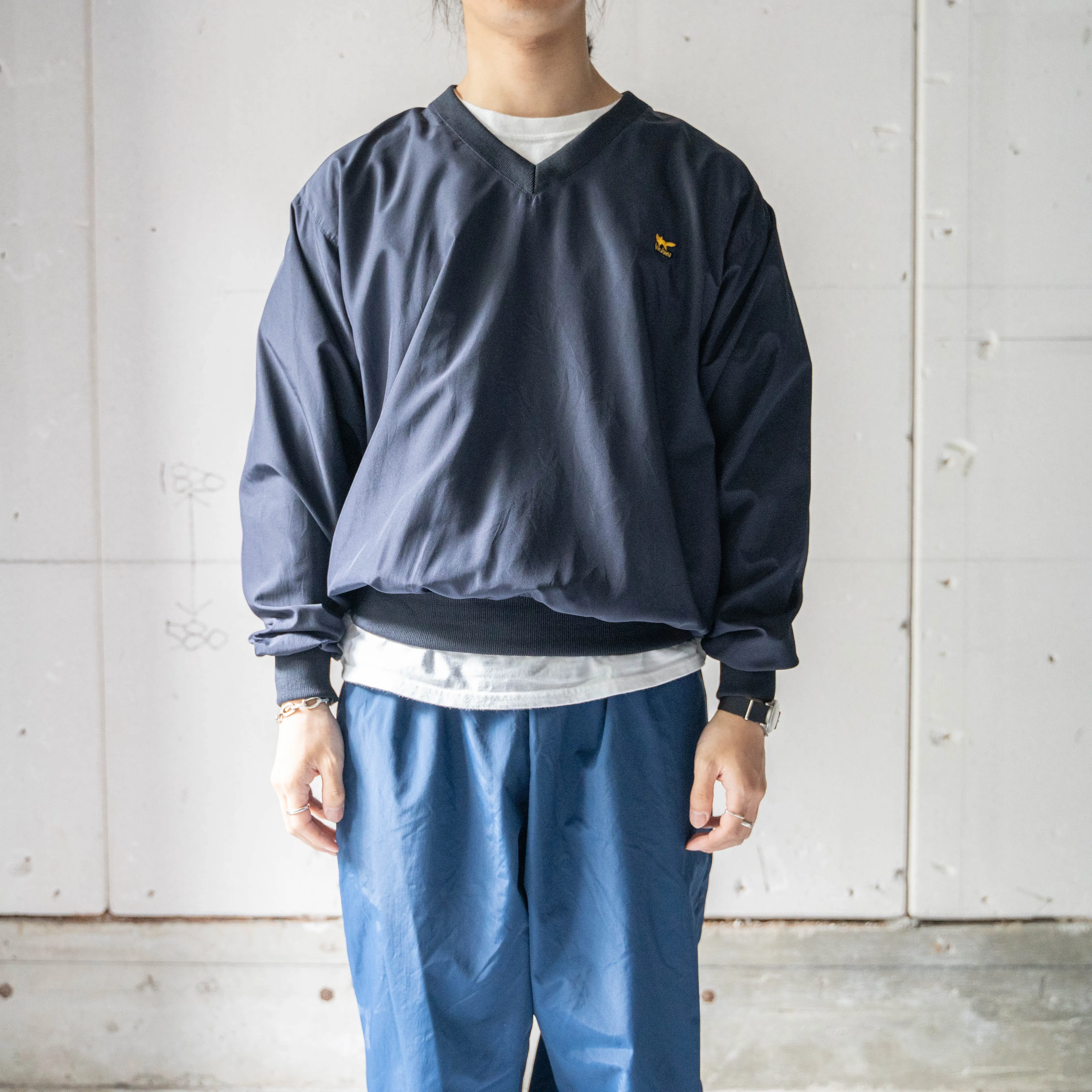 around 1990s 'Wolsey' black color nylon pullover tops