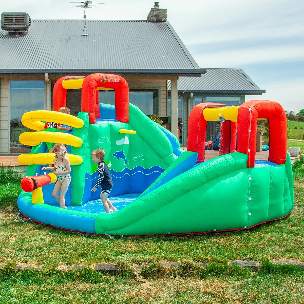 Atlantis Slide & Splash Inflatable-children's outdoor party fun