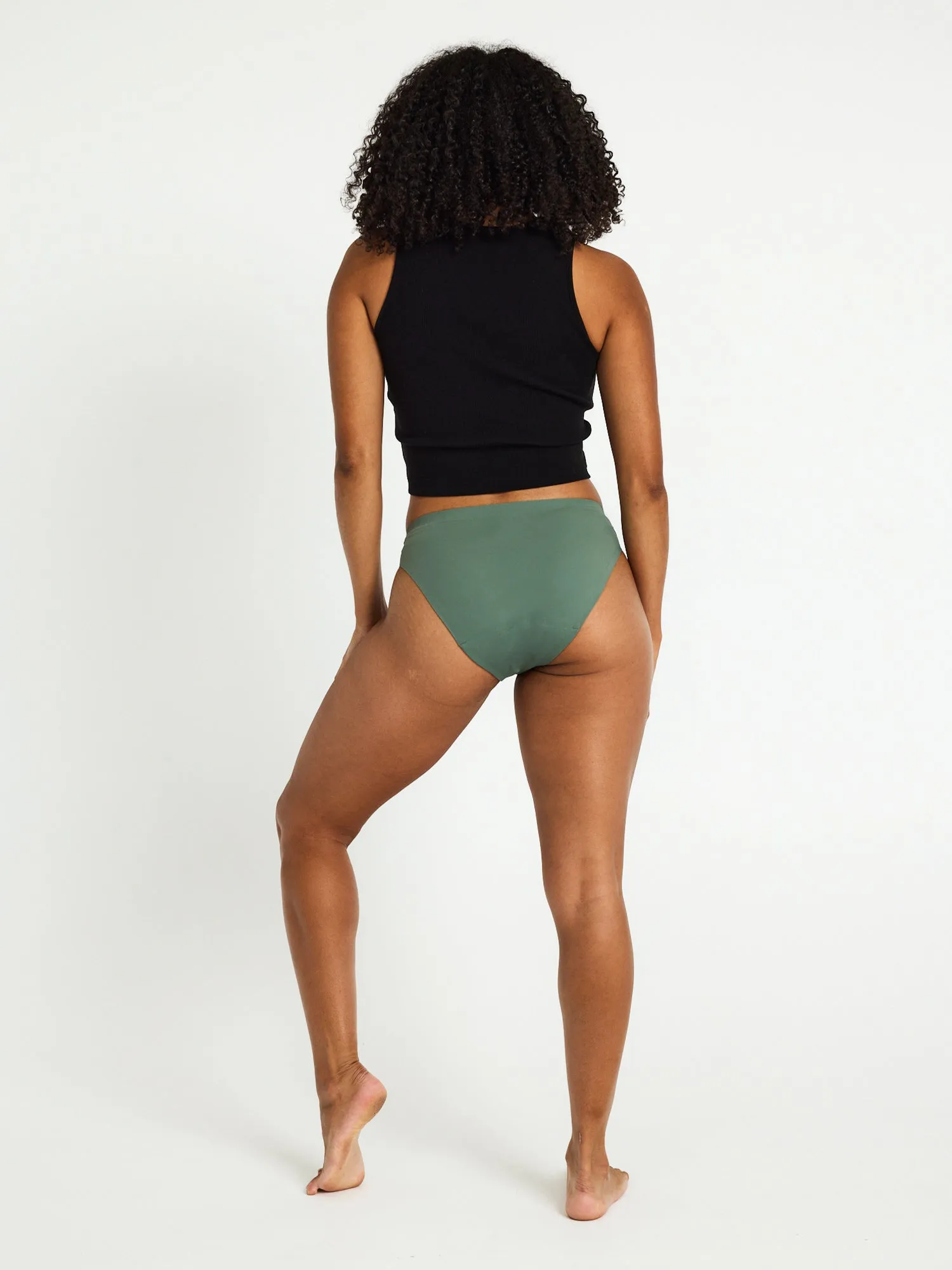 Au Naturel Seamfree Bikini Moderate-Heavy Oasis Green