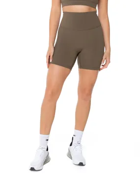 Aura Scrunch Shorts - Dusty Khaki