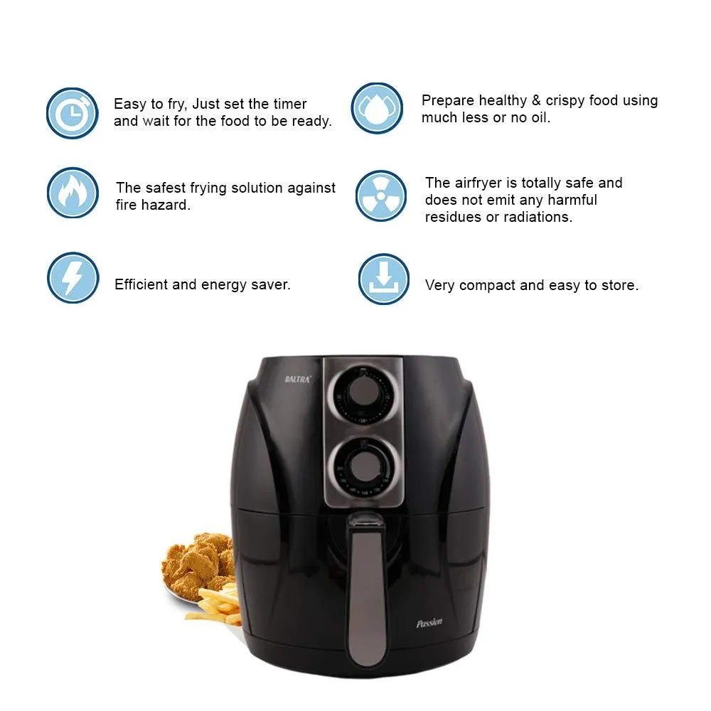 Baltra Passion 1400 Watts Air Fryer (Black)