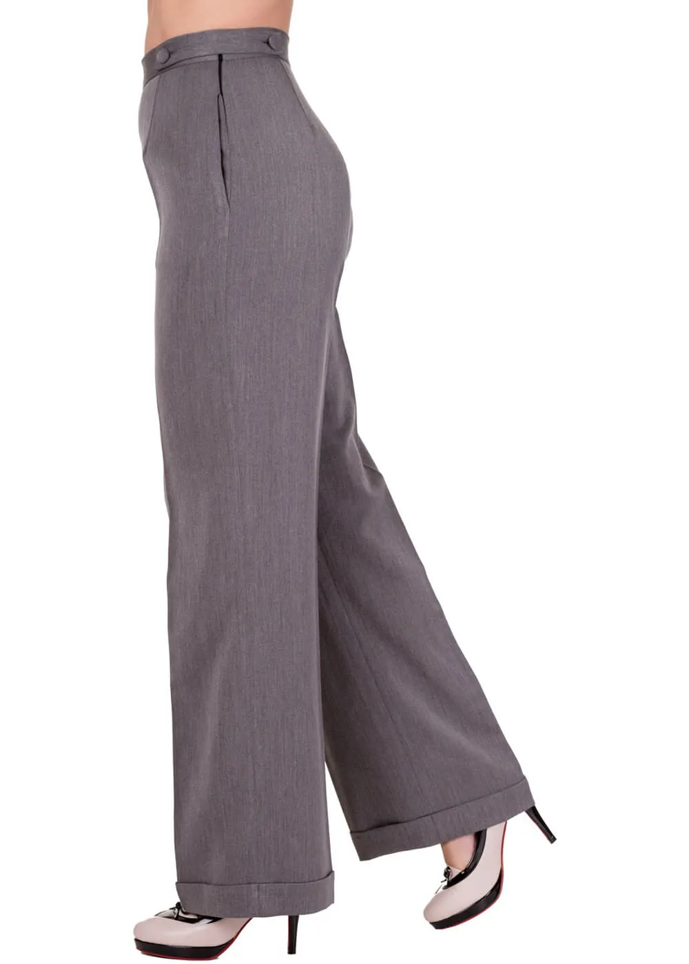 Banned Party On 40's Trousers Gray