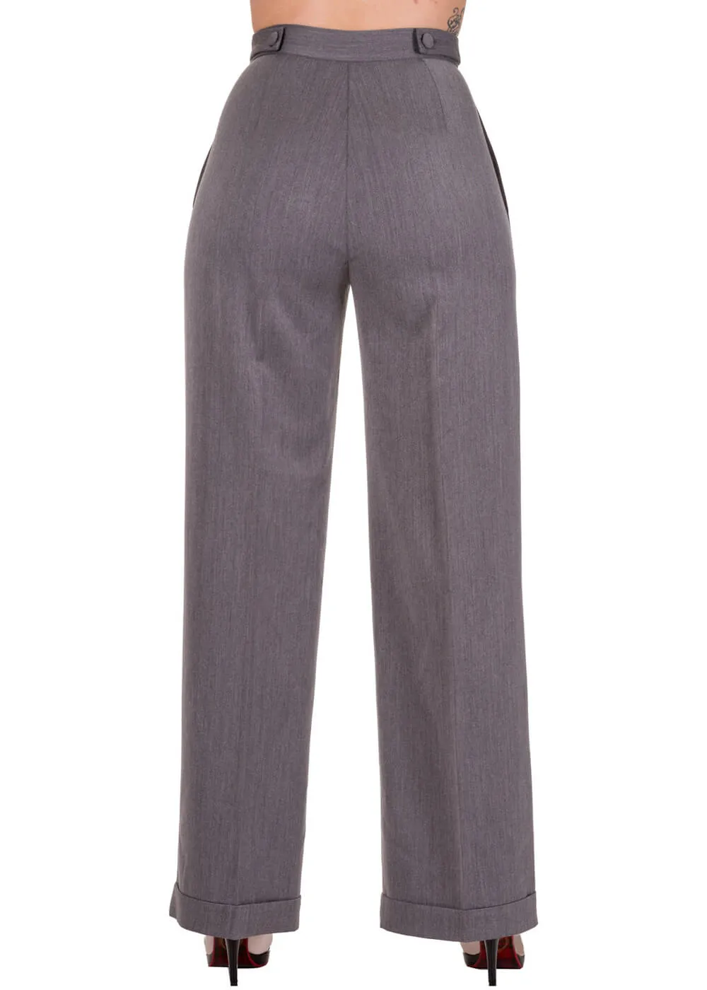 Banned Party On 40's Trousers Gray