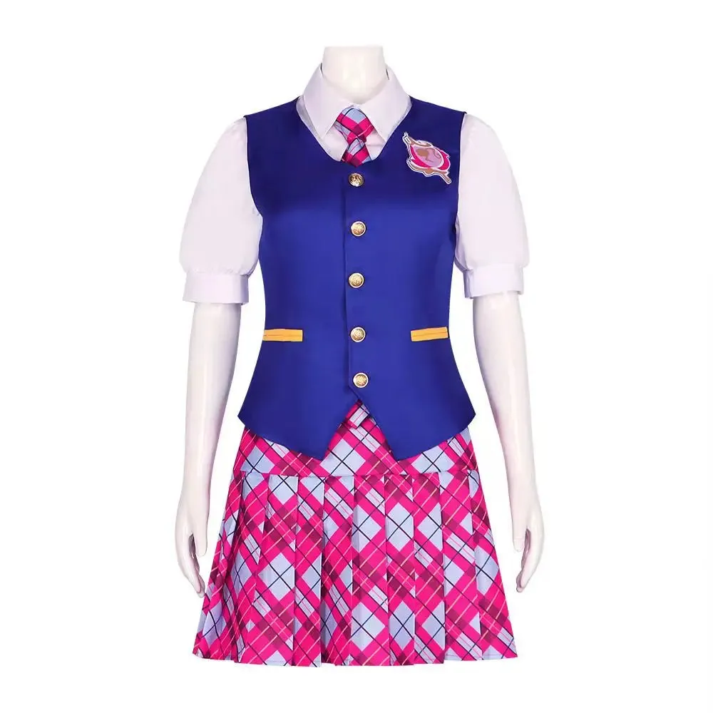 Barbie Princess School Uniform Top Skirt Halloween Carnival Party Costume